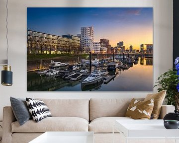 Skyline des Düsseldorfer Hafens, Deutschland von Michael Abid