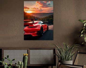 Porsche 911 GT3 RS Wachen Rot Sonnenuntergang von MIROKKU