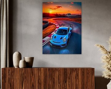 Porsche 911 GT3 RS Blauer Sonnenuntergang 2 von MIROKKU