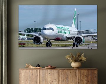 Transavia Airbus A321neo passenger aircraft.