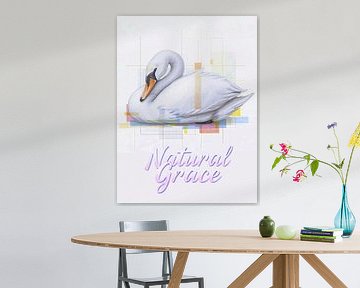 Schwan in Natürlicher Anmut - Illustration
