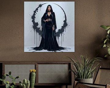 Mystische Eleganz in sanftem Grünton