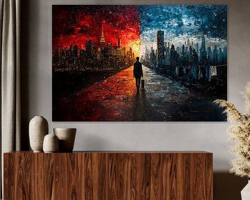 Skyline in kontrastierenden Farben von Art & Soul Creations