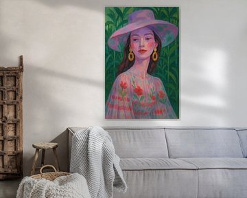 Female Portrait in Colour and Pattern