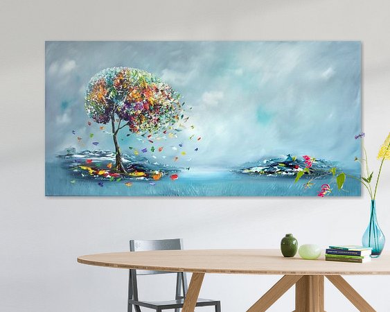 Voorbeeld van het werk in een kamer