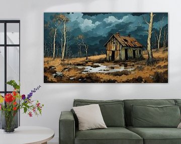 cabane abandonnée en montagne, ambiance orageuse sur Nick Wendt