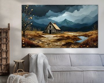 cabane abandonnée en montagne, ambiance orageuse sur Nick Wendt