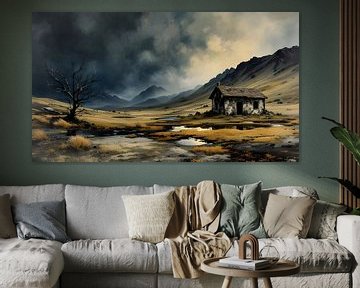 cabane abandonnée en montagne, ambiance orageuse sur Nick Wendt