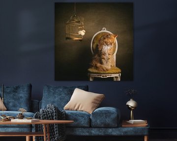 Une image intemporelle et sereine. Ivar et l'oisillon endormi. sur mirka koot
