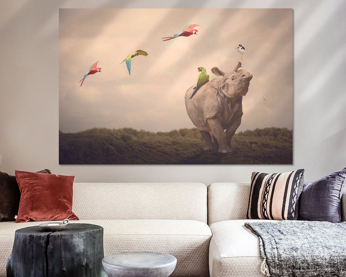 Voorbeeld van het werk in een kamer