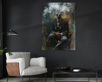 Rookman | Mind Blaze van Abstract Schilderij