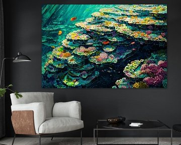 Buntes Korallenriff und Fische von Art & Soul Creations