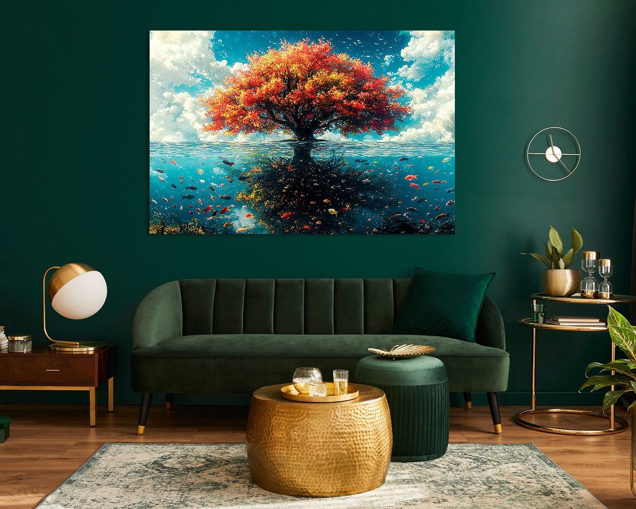 Voorbeeld van het werk in een kamer
