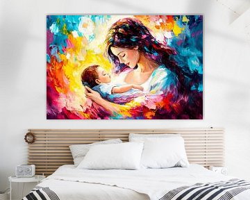 Moeder met baby in kleur van Imperial Art House