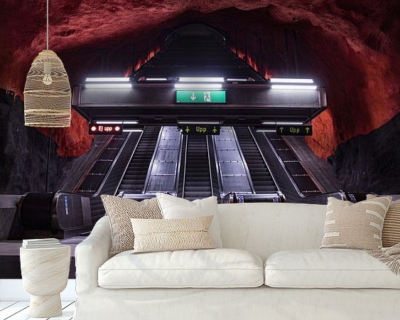 Voorbeeld van het werk in een kamer