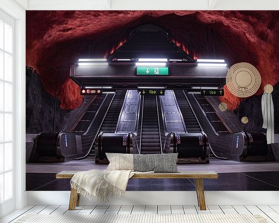 Voorbeeld van het werk in een kamer