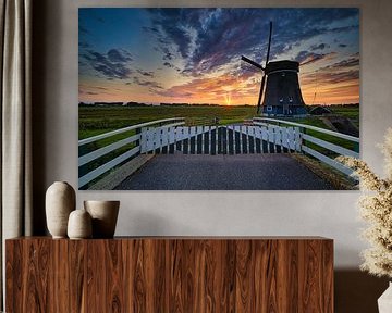 The Veenhuizermolen in the Berkemeer by peterheinspictures
