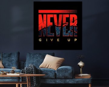 Esprit de résistance "Never Give Up&quot ; Cracked Earth