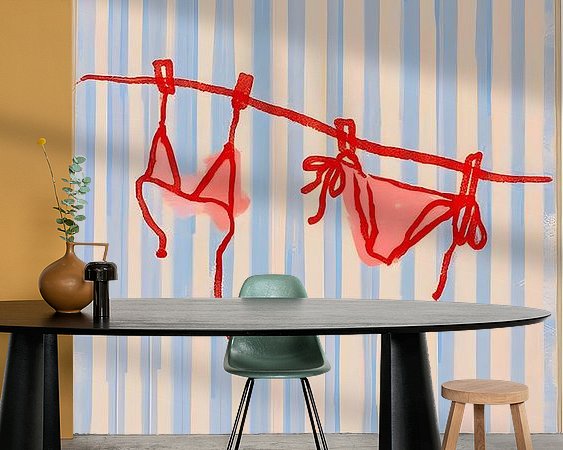 Voorbeeld van het werk in een kamer