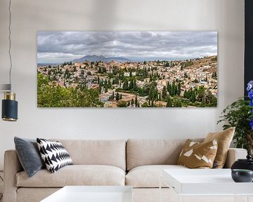 Granada uitzicht vanaf het Alhambra van Alexander Baumann