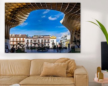 Setas de Sevilla mit Stadtleben im Vordergrund von Alexander Baumann