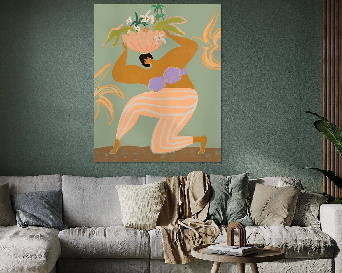 Voorbeeld van het werk in een kamer