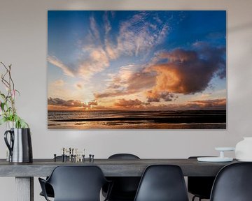 Sonnenuntergang auf dem Terschellinger Wattenmeer