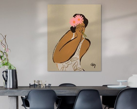 Voorbeeld van het werk in een kamer