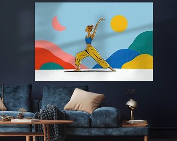 Femme Yoga | Couleurs fluides sur OMG Art