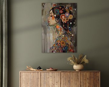 Colorful Mind Gears van Abstract Schilderij
