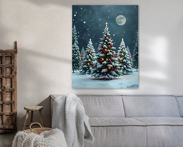 Christmas trees decorated by Jean Pierre