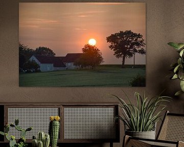 Sunset in the French countryside