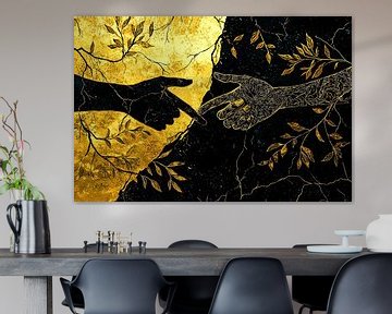 Gouden handen en takken kunst van Art & Soul Creations