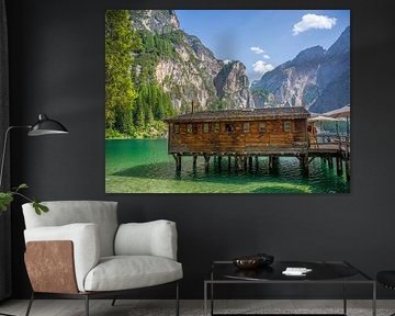 Le hangar à bateaux du Pragser Wildsee