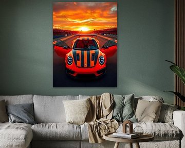 Porsche 911 GT3 RS Lavas Oranje Zonsondergang van MIROKKU