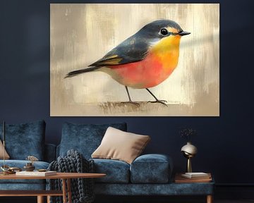 Vogel in Zacht Licht met Warme Verenpracht