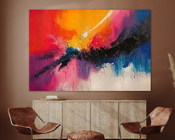 Explosie van Licht in Abstracte Beweging van Eva Lee