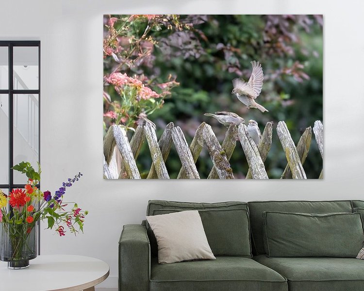 Voorbeeld van het werk in een kamer