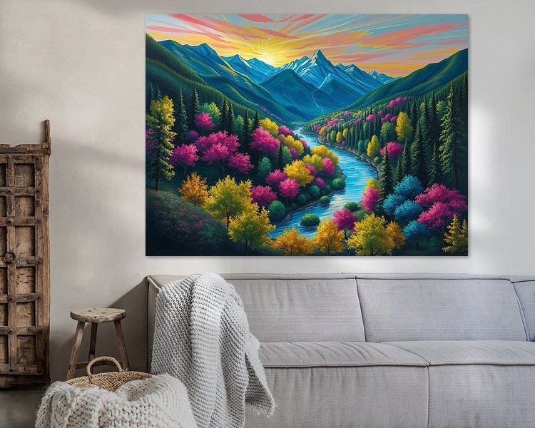 Voorbeeld van het werk in een kamer