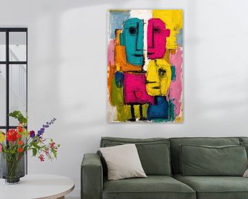 Felgekleurde gezichten van ARTEO Schilderijen