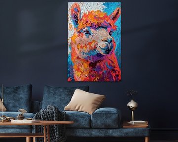 Tuin Lama Kleuren | Kleur Lama van Abstract Schilderij