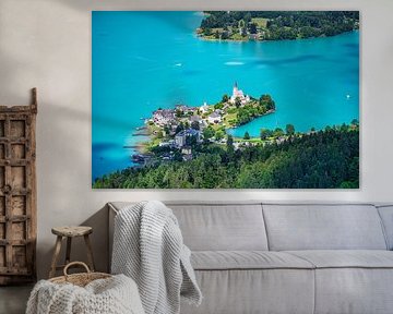 Ein Blick auf die Kirchen von Maria Wörth am Wörthersee in Österreich. von Andreas Völkel