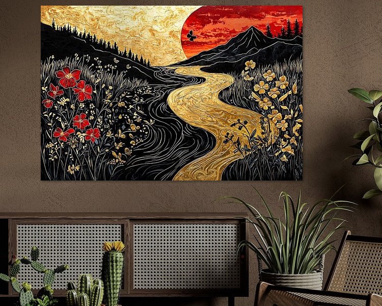 Voorbeeld van het werk in een kamer