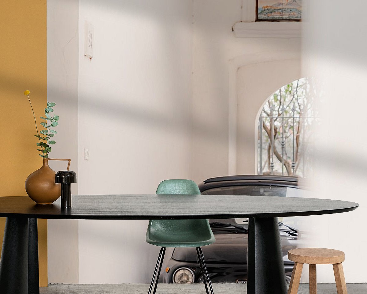Voorbeeld van het werk in een kamer