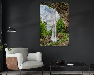 Vue de la cascade de Wildenstein dans la commune de Gallizien