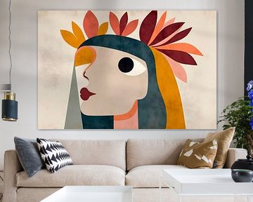 Portrait avec des plantes de rêve sur Mad Dog Art