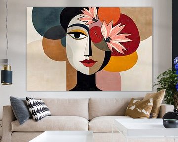 Portrait avec fantaisie Lotus Fleurs sur Mad Dog Art