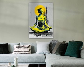 Bright Vibes of Meditation Art van OMG Art