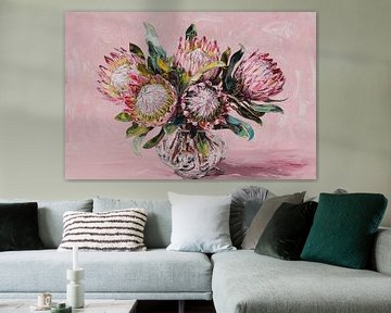 Protea Bloemen | Vivid Floral Embrace van I ❤ Bloemen