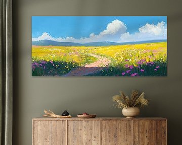 Journey Through Color van Abstract Schilderij